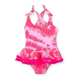 Hurley Baby Girl Ruffle Swimsuit- Size 18M